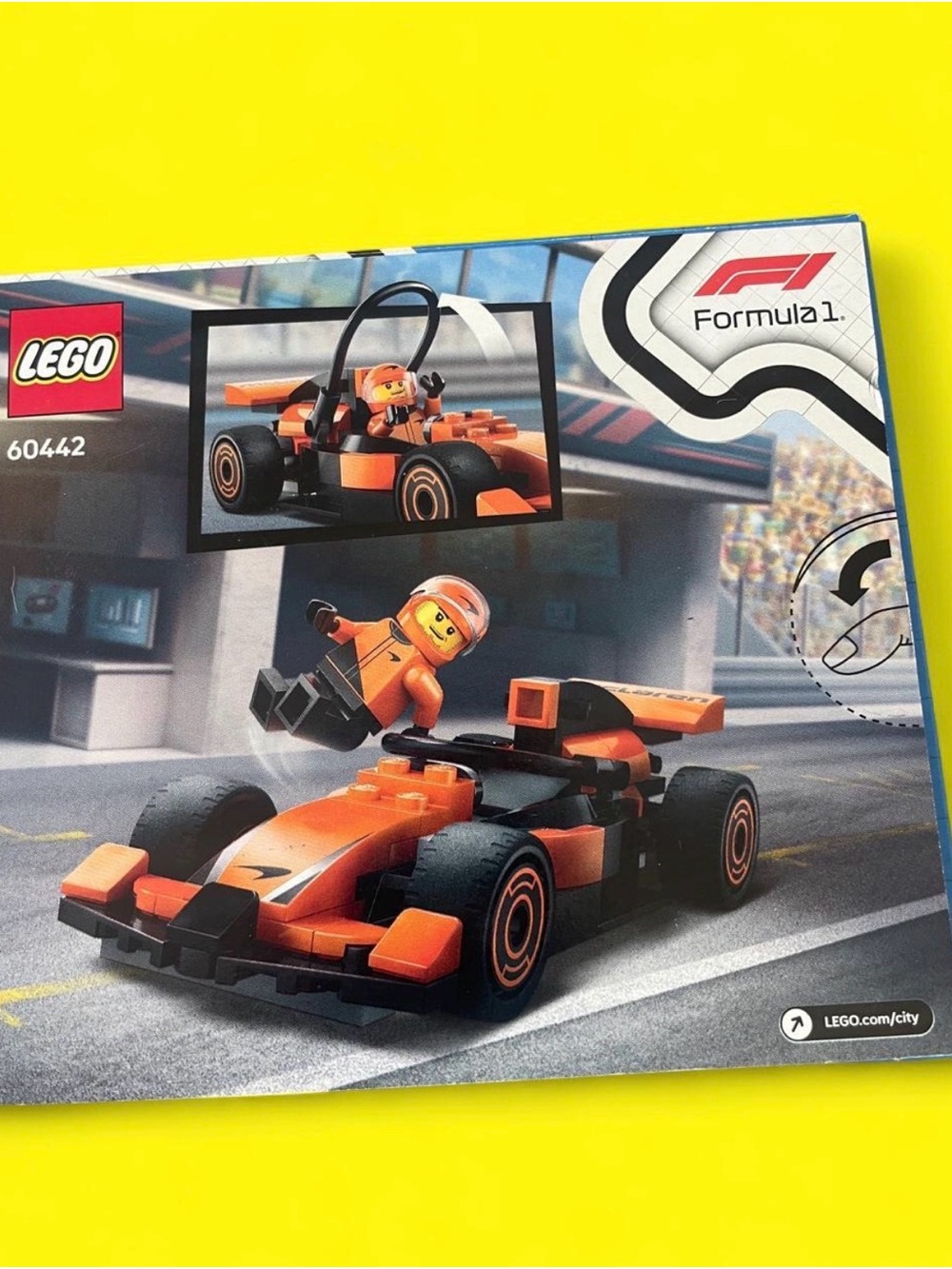 Lego City Orange and Black Formula Race Car Building Set - Picture 2 of 3